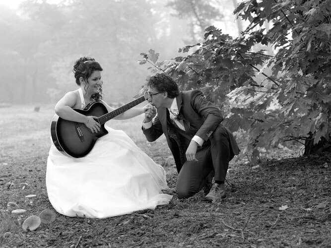 Huwelijksreportage met gitaar